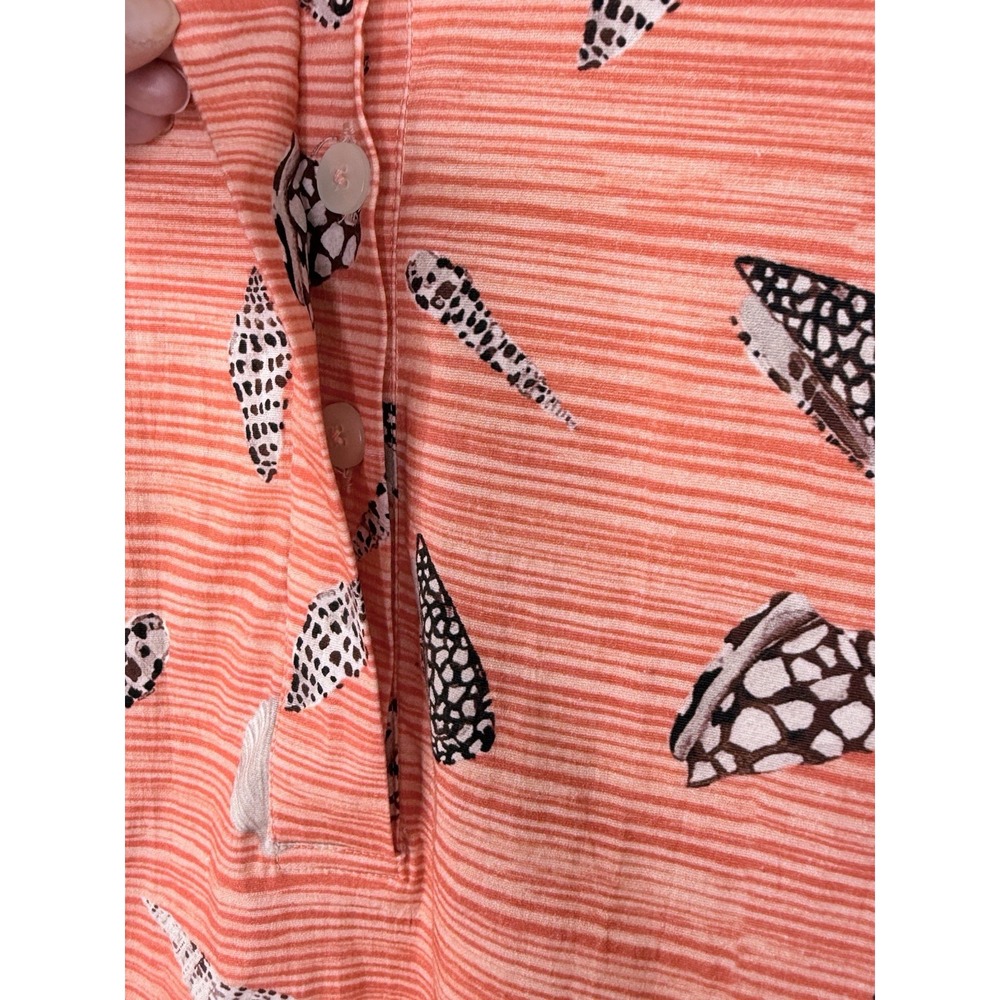 Holly Shae Arden Mini Dress in Coral Shell Grasscloth XS/S Coastal Beach Resort - Picture 4 of 7